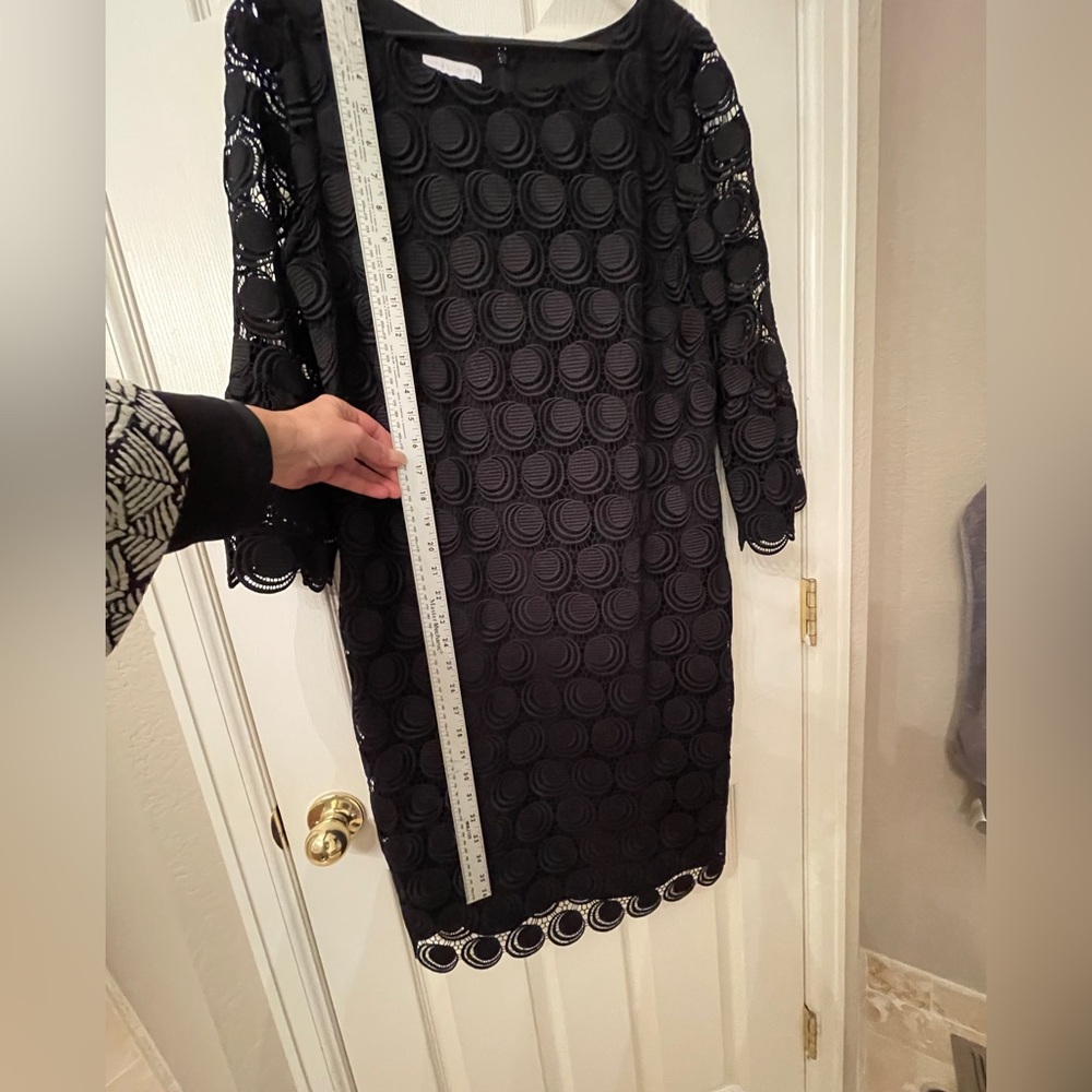 RSVP by Talbots Black Lace Sheath Dress Size 14 - Picture 4 of 12